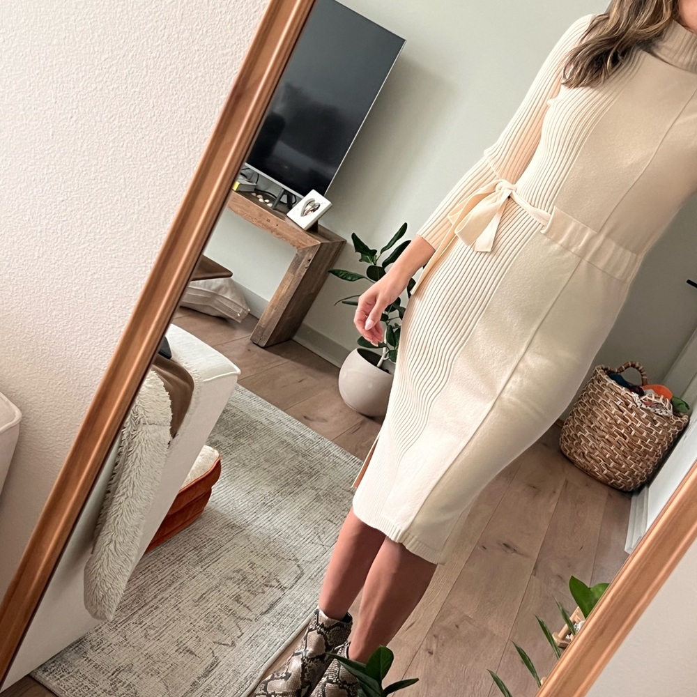 Cream Midi Dress